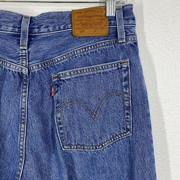 Levi's 501 XX Big E Womens Jogger Denim Jeans Size 28 Medium Wash Hipster Grunge - Picture 9 of 15